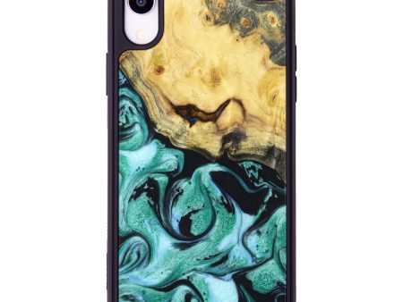 iPhone Xr Wood+Resin Phone Case - Alesia (Green, 629585) Fashion