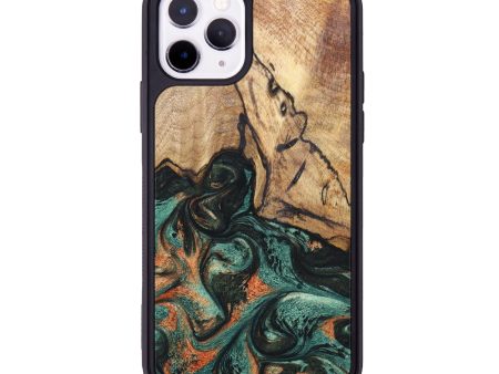 iPhone 11 Pro Wood+Resin Phone Case - Liana (Green, 628332) Fashion