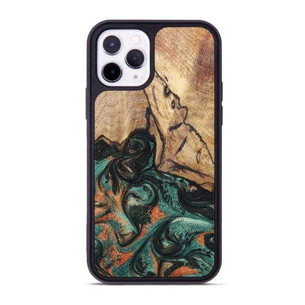 iPhone 11 Pro Wood+Resin Phone Case - Liana (Green, 628332) Fashion