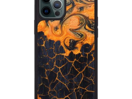 iPhone 12 Pro Max Wood+Resin Phone Case - Laquita (Lava, 625708) Online Hot Sale