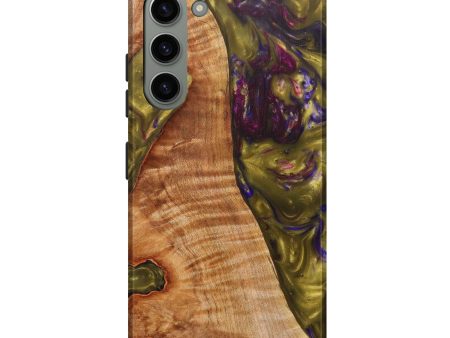 Galaxy S23 Plus Wood+Resin Live Edge Phone Case - Karime (Metallic, 626625) Discount