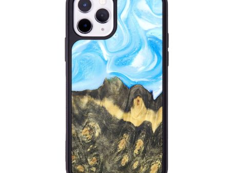 iPhone 11 Pro Wood+Resin Phone Case - Egypt (Blue, 624695) For Sale