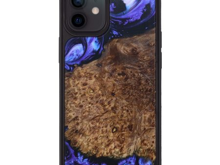 iPhone 12 Wood+Resin Phone Case - Ridge (Purple, 629209) For Discount