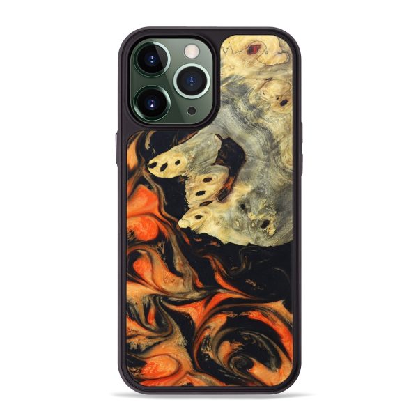 iPhone 13 Pro Max Wood+Resin Phone Case - Aileen (Lava, 624891) Hot on Sale