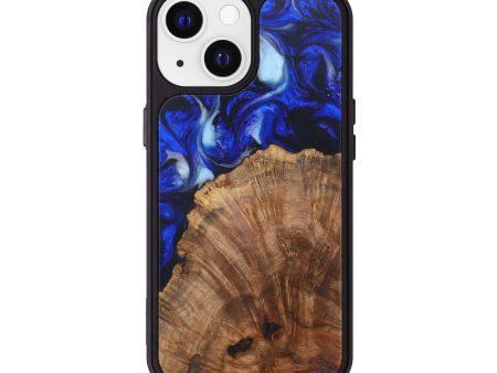 iPhone 13 Wood+Resin Phone Case - Alannah (Blue, 627284) on Sale