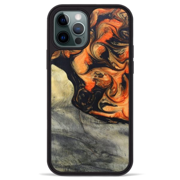 iPhone 12 Pro Max Wood+Resin Phone Case - Keara (Lava, 625008) Supply