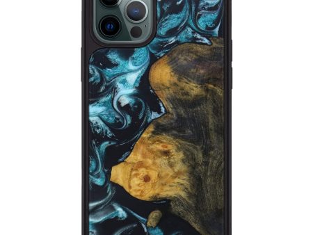 iPhone 12 Pro Max Wood+Resin Phone Case - Carol (Green, 630872) Discount