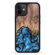 iPhone 12 Wood+Resin Phone Case - Harper (Blue, 626515) Discount