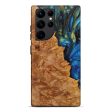 Galaxy S22 Ultra Wood+Resin Live Edge Phone Case - Kacen (Teal & Gold, 626335) Fashion