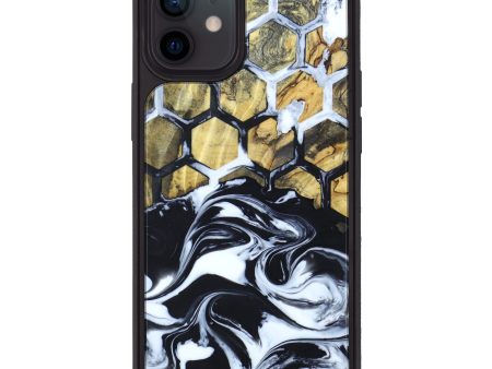 iPhone 12 Wood+Resin Phone Case - Emma (Pattern, 627178) For Sale