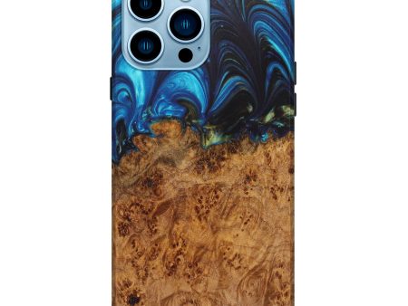 iPhone 14 Pro Max Wood+Resin Live Edge Phone Case - Crystal (Artist Pick, 627211) Cheap