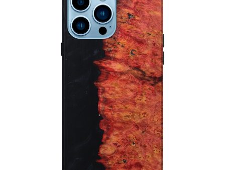 iPhone 14 Pro Max Wood+Resin Live Edge Phone Case - Paxton (Black & White, 627381) Hot on Sale