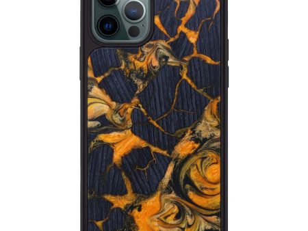 iPhone 12 Pro Max Wood+Resin Phone Case - Carley (Lava, 625069) Cheap