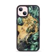 iPhone 14 Wood+Resin Phone Case - Bria (Green, 627840) For Cheap