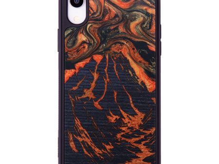 iPhone Xr Wood+Resin Phone Case - Layan (Lava, 626666) Sale