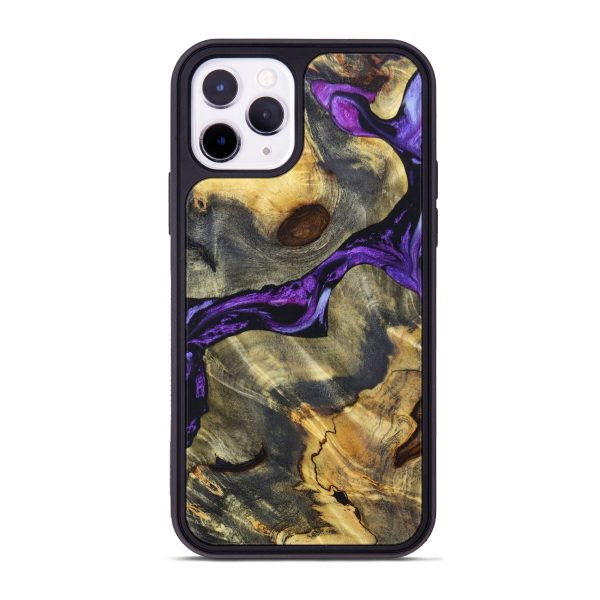 iPhone 11 Pro Wood+Resin Phone Case - Loren (Purple, 627459) on Sale