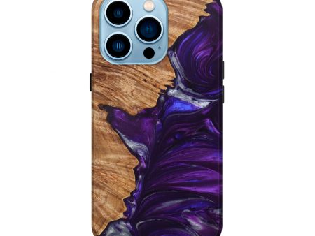 iPhone 14 Pro Wood+Resin Live Edge Phone Case - Wells (Purple, 626009) Online Hot Sale