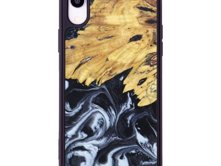 iPhone Xr Wood+Resin Phone Case - Duncan (Black & White, 627765) Discount