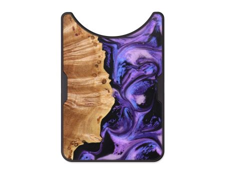 Alloy Wood+Resin Wallet - Elizabeth (Purple, 629650) on Sale