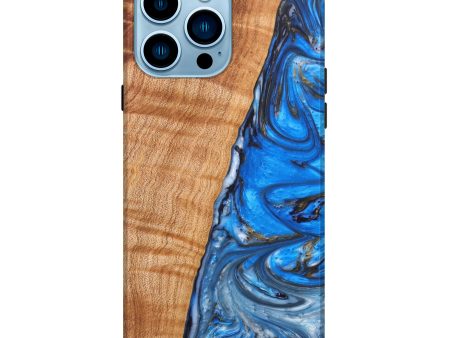 iPhone 14 Pro Max Wood+Resin Live Edge Phone Case - Bear (Artist Pick, 628629) For Sale