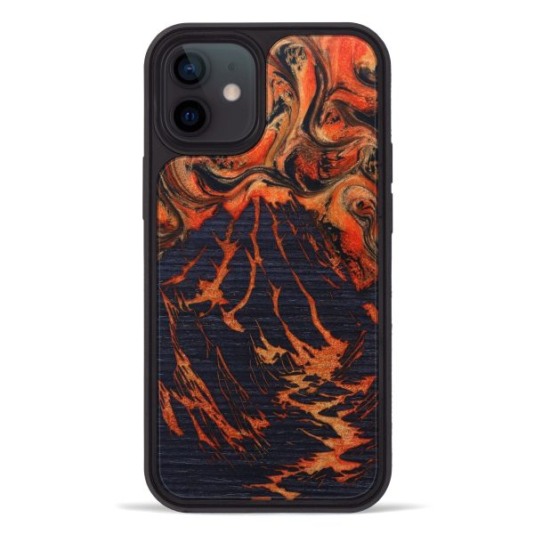 iPhone 12 Wood+Resin Phone Case - Aidan (Lava, 626664) Online now