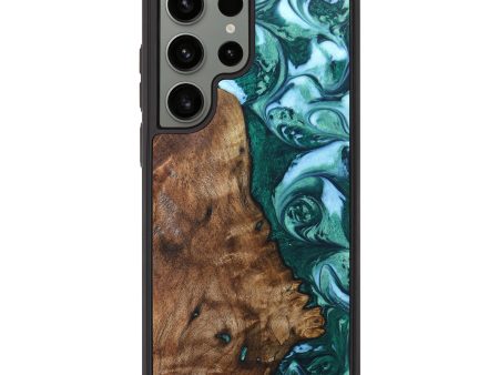 Galaxy S23 Ultra Wood+Resin Phone Case - Viola (Green, 628590) Online