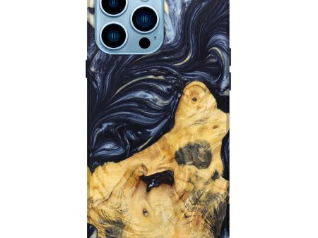 iPhone 14 Pro Max Wood+Resin Live Edge Phone Case - Honesty (Metallic, 626639) Cheap