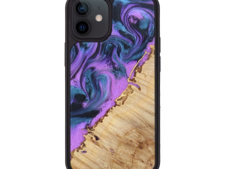 iPhone 12 mini Wood+Resin Phone Case - James (Purple, 624701) Online now