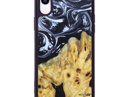 iPhone Xr Wood+Resin Phone Case - Darlene (Black & White, 627791) Online