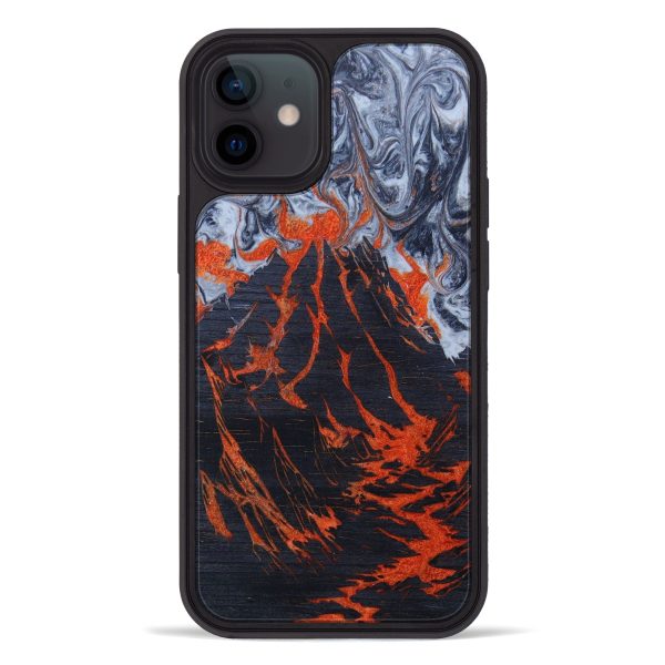 iPhone 12 Wood+Resin Phone Case - Arleth (Lava, 626051) Online Hot Sale