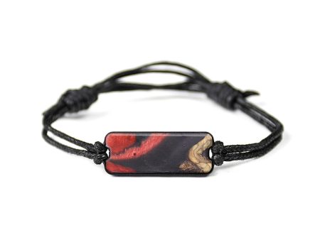 Classic Wood+Resin Bracelet - Tennille (Red, 625183) For Sale