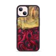 iPhone 14 Wood+Resin Phone Case - Amelia (Red, 627813) For Cheap