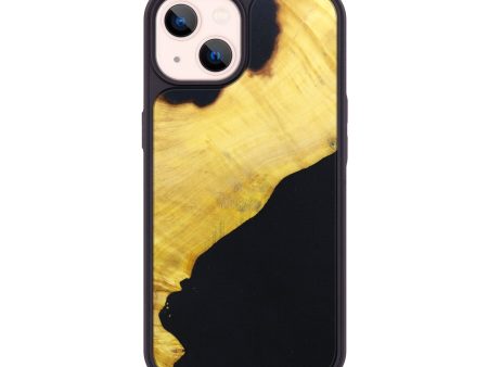 iPhone 14 Wood+Resin Phone Case - Amarion (Black & White, 631002) Online Hot Sale