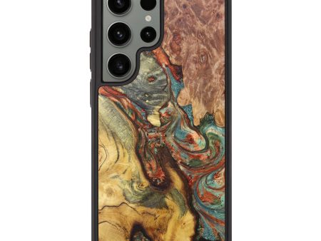 Galaxy S23 Ultra Wood+Resin Phone Case - Bridgette (Mosaic, 624656) For Sale