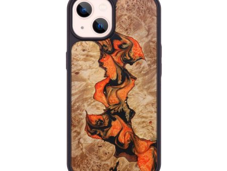 iPhone 14 Wood+Resin Phone Case - Arely (Lava, 624997) Online Sale