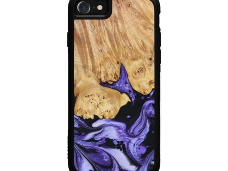 iPhone SE Wood+Resin Phone Case - Jeffry (Purple, 626444) Online