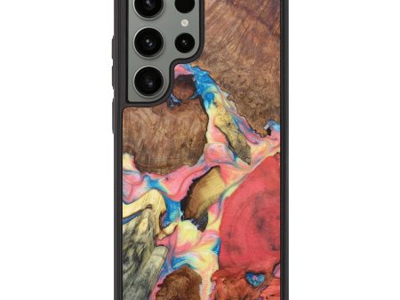 Galaxy S23 Ultra Wood+Resin Phone Case - Annaliese (Mosaic, 625865) Hot on Sale