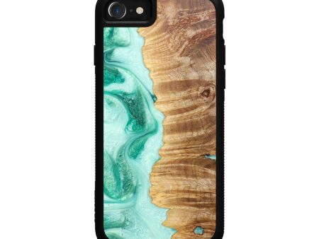 iPhone SE Wood+Resin Phone Case - Kyron (Green, 629578) Hot on Sale