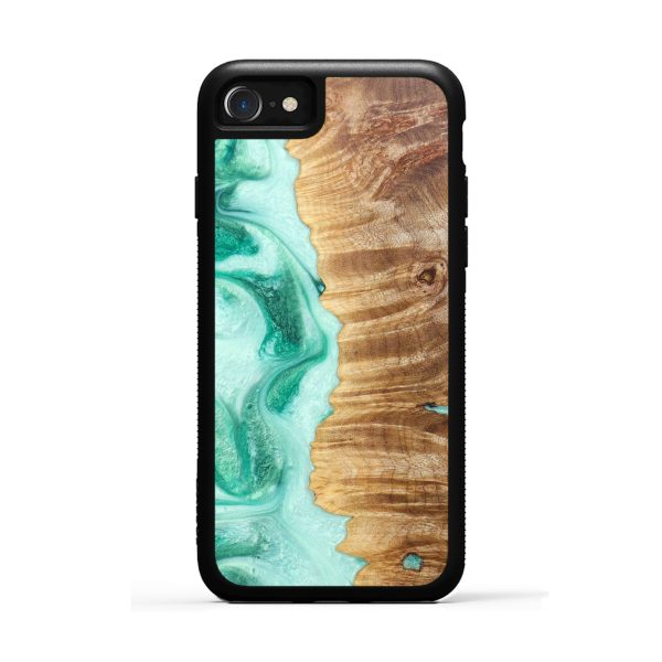 iPhone SE Wood+Resin Phone Case - Kyron (Green, 629578) Hot on Sale