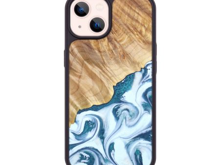 iPhone 14 Wood+Resin Phone Case - Adler (Blue, 626520) Sale