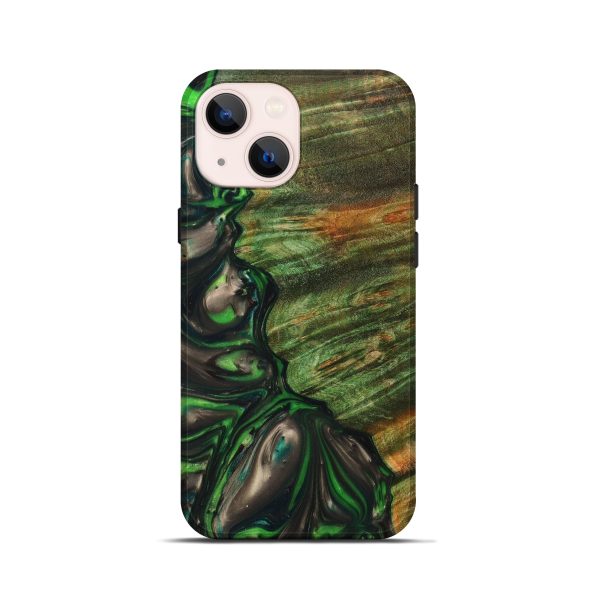 iPhone 13 mini Wood+Resin Live Edge Phone Case - Michel (Green, 630850) Online