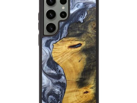 Galaxy S23 Ultra Wood+Resin Phone Case - Will (Black & White, 630985) For Cheap