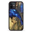 iPhone 12 Wood+Resin Phone Case - Edsel (Blue, 627475) Cheap