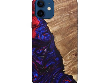 iPhone 12 Wood+Resin Live Edge Phone Case - Casie (Red, 631083) Online now