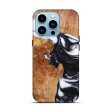 iPhone 14 Pro Wood+Resin Live Edge Phone Case - Shannon (Black & White, 628655) Fashion