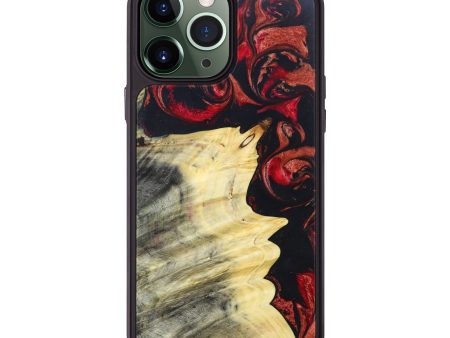 iPhone 13 Pro Max Wood+Resin Phone Case - Felisha (Red, 627329) Cheap