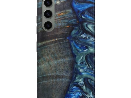 Galaxy S23 Plus Wood+Resin Live Edge Phone Case - Shawnte (Blue, 626972) For Cheap