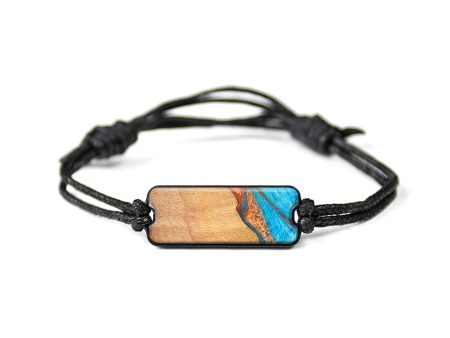 Classic Wood+Resin Bracelet - Addilynn (Teal & Gold, 627908) Fashion