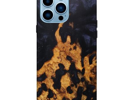 iPhone 14 Pro Max Wood+Resin Live Edge Phone Case - Carolina (Black & White, 626996) Hot on Sale