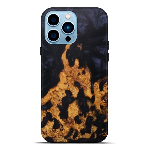 iPhone 14 Pro Max Wood+Resin Live Edge Phone Case - Carolina (Black & White, 626996) Hot on Sale